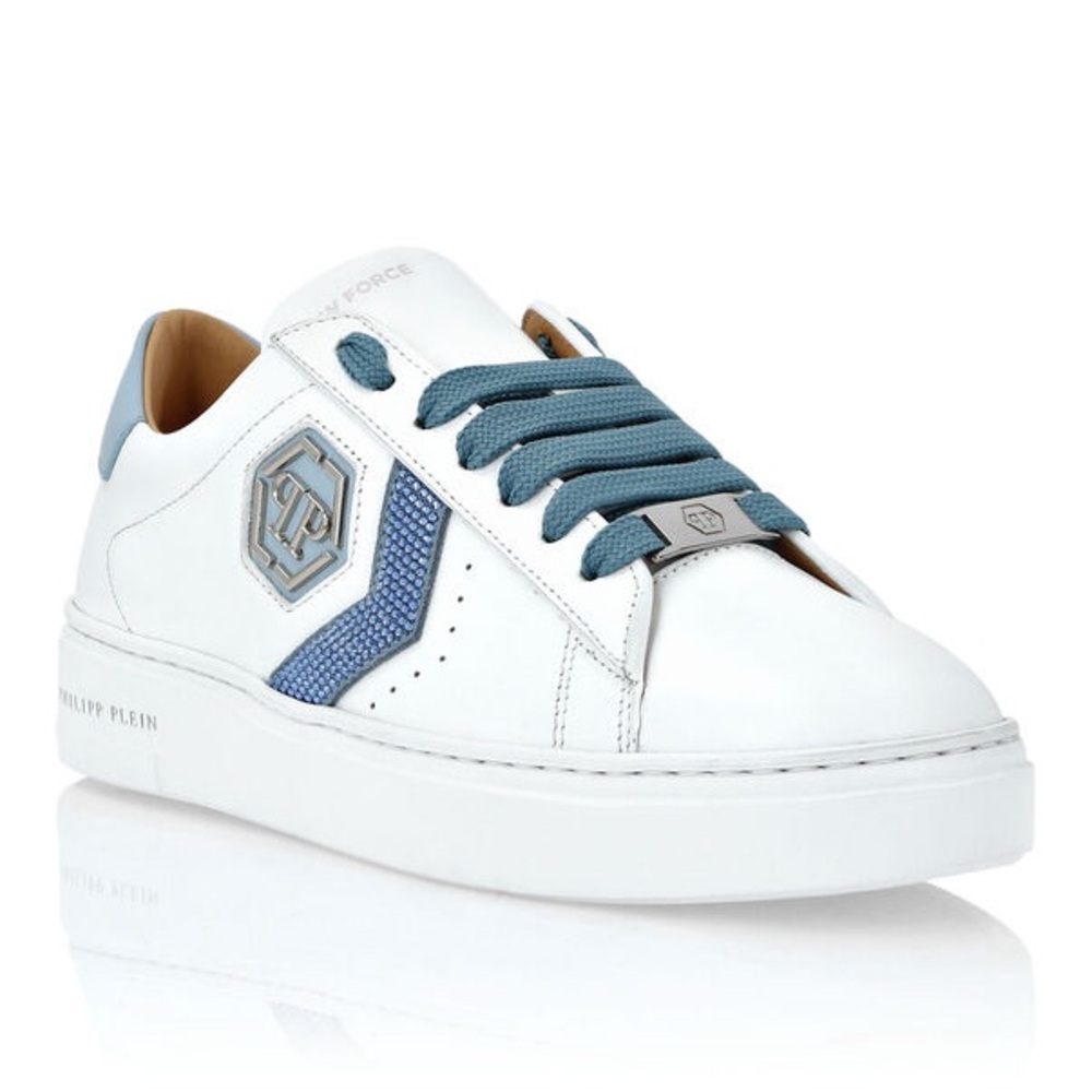 Philipp Plein Lo-Top Leather Arrow Force Strass Sneakers - Picture 4 of 11